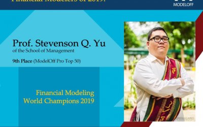 Prof. Stevenson Yu Places 9th in ModelOff World Competition