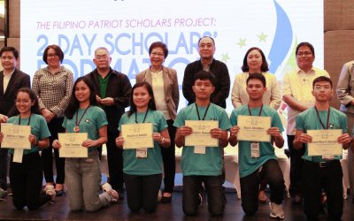 Chancellor Corro gives talk during DOST-SEI Scholars Formation Program