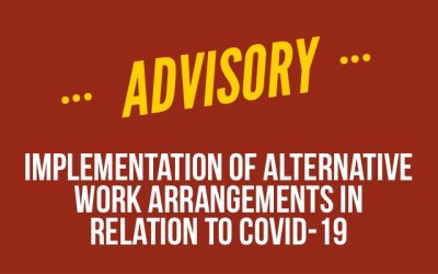 Implementation of Alternative Work Arrangements in relation to COVID-19