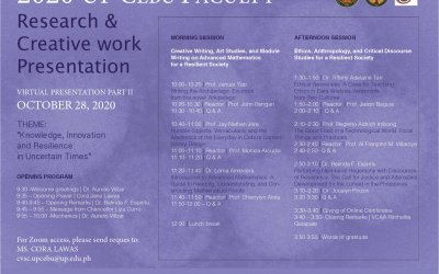 UP Cebu Faculty Research and Creative Work Virtual Presentation Part 2!