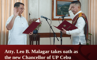 Atty. Leo B. Malagar takes oath as the New Chancellor of UP Cebu